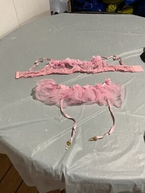 Pink Tulle Garters Set for Kids - Decorative Accessory 1016